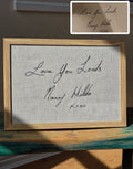 Handwriting Embroidery Keepsake - A4 Framed