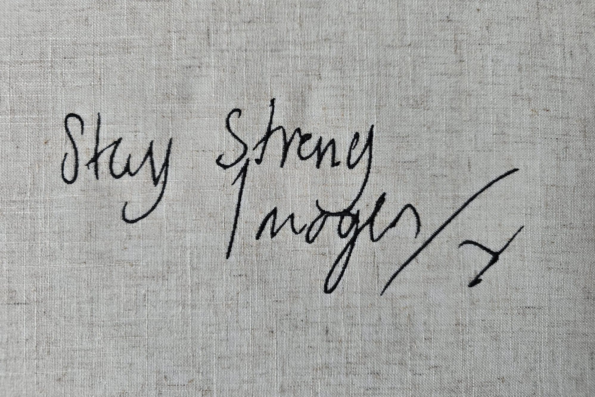 Handwriting Embroidery Keepsake - A4 Unframed