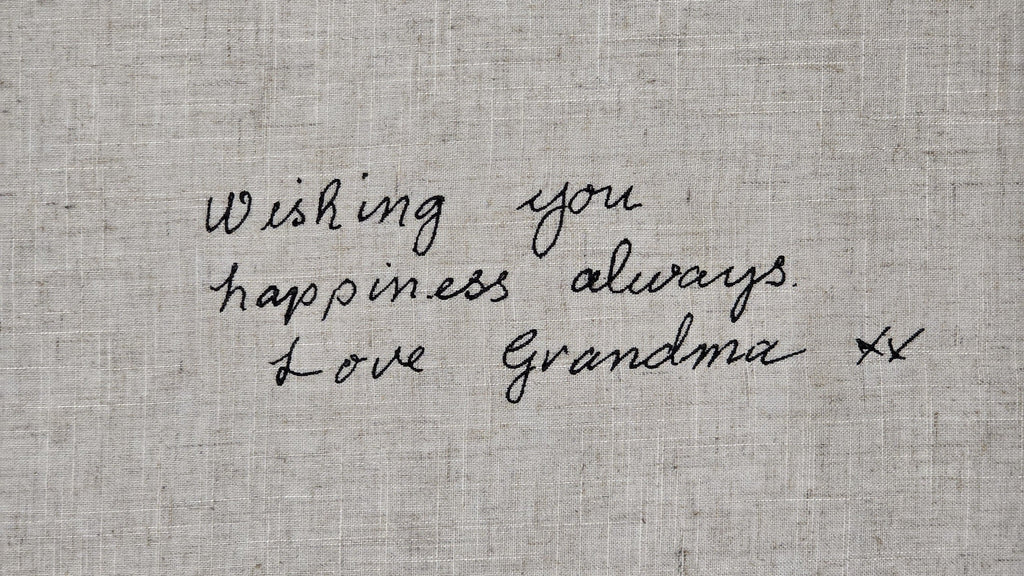 Handwriting Embroidery Keepsake - A4 Unframed