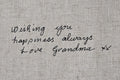 Handwriting Embroidery Keepsake - A4 Unframed