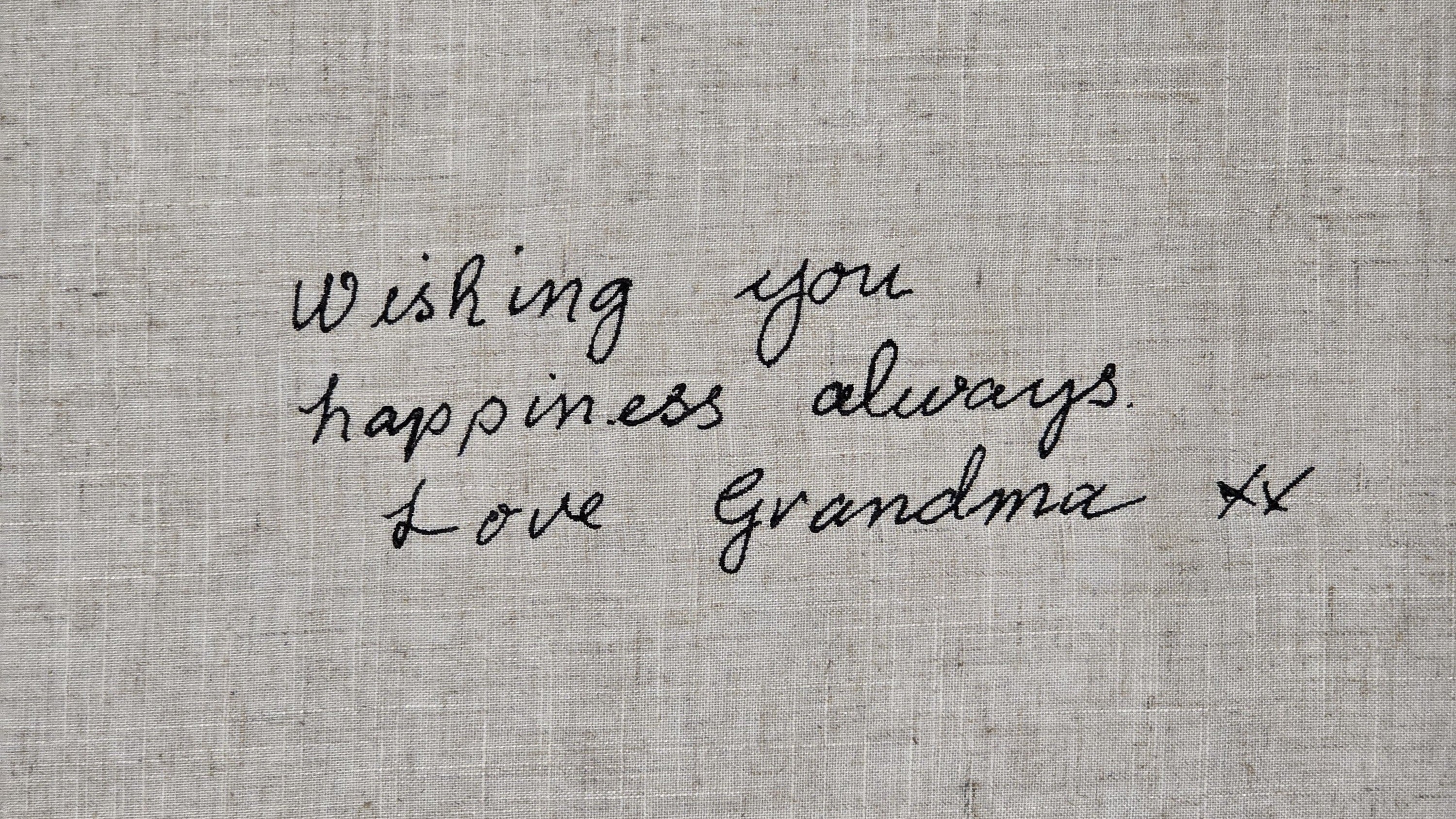Handwriting Embroidery Keepsake - A4 Unframed