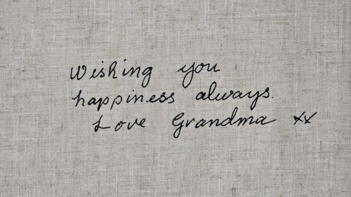 Handwriting Embroidery Keepsake - A4 Unframed